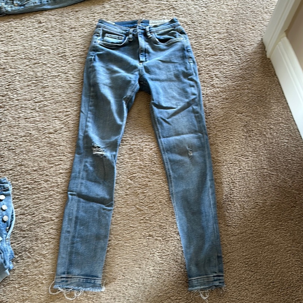 Rag and bone size 24 high rise skinny ankle jeans